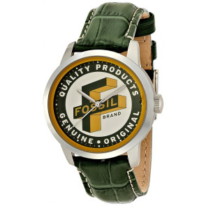 Bracelet de montre Fossil FS4924 Cuir Vert 20mm